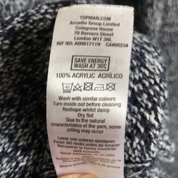 TOPMAN SWEATER SIZE XS 100% POLYESTER - Picture 4 of 5